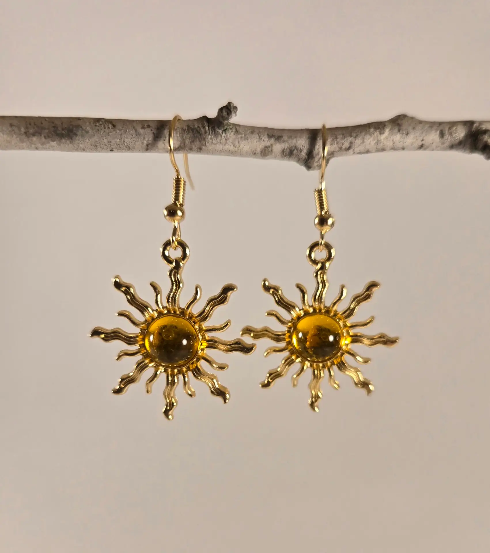 boho chic sun dangle earrings