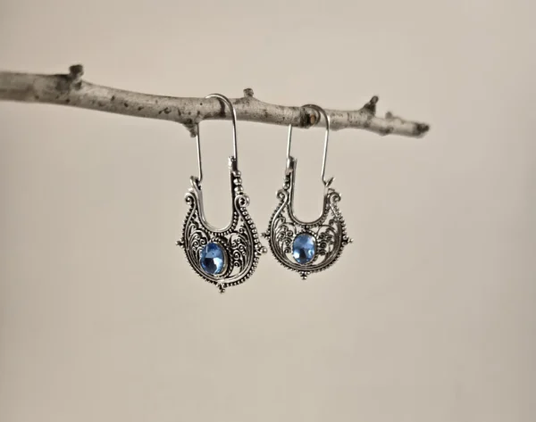 vintage cave pendant earrings