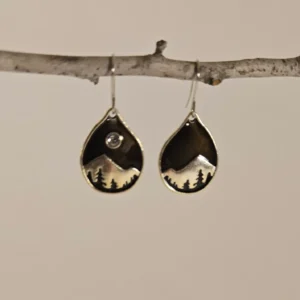 moon over mountains earrings