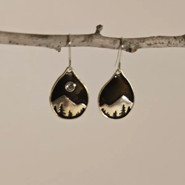 moon over mountains earrings