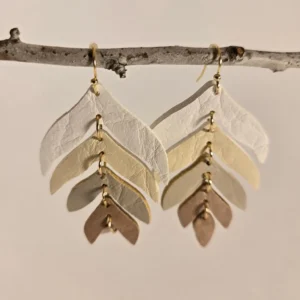 neutral whales tails earrings