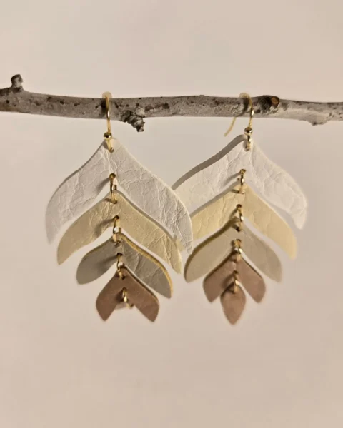 neutral whales tails earrings