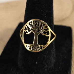 hollow tree of life ring