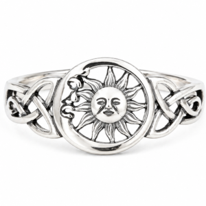 bohemian moon & sun ring
