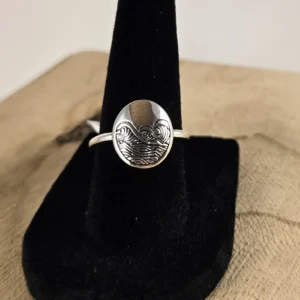 retro wave silver ring