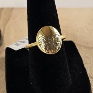 retro wave gold ring