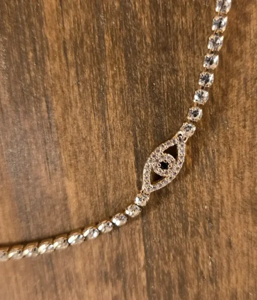 third eye rhinestone anklet