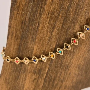 multi-color third eye anklet