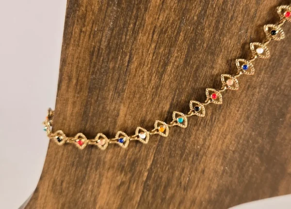 multi-color third eye anklet
