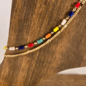 double beaded anklet
