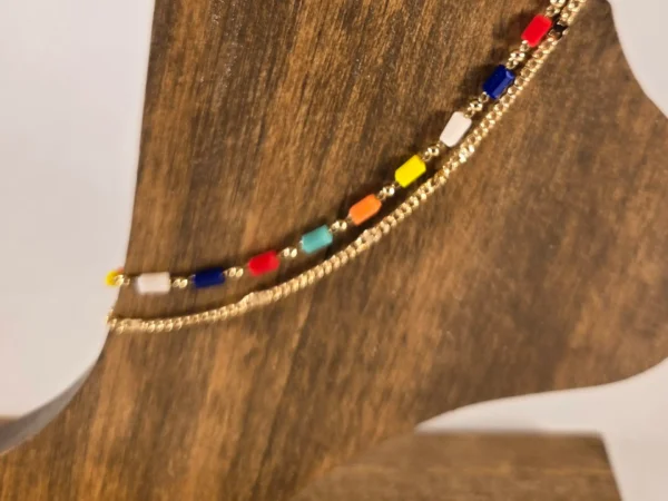 double beaded anklet
