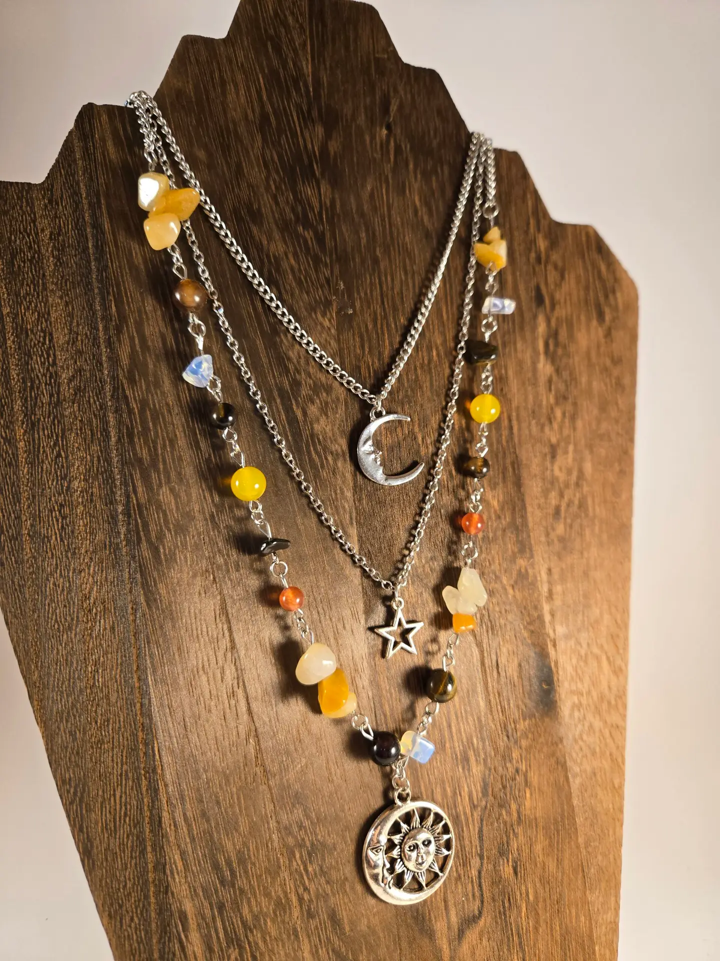 3-piece multi-element necklace