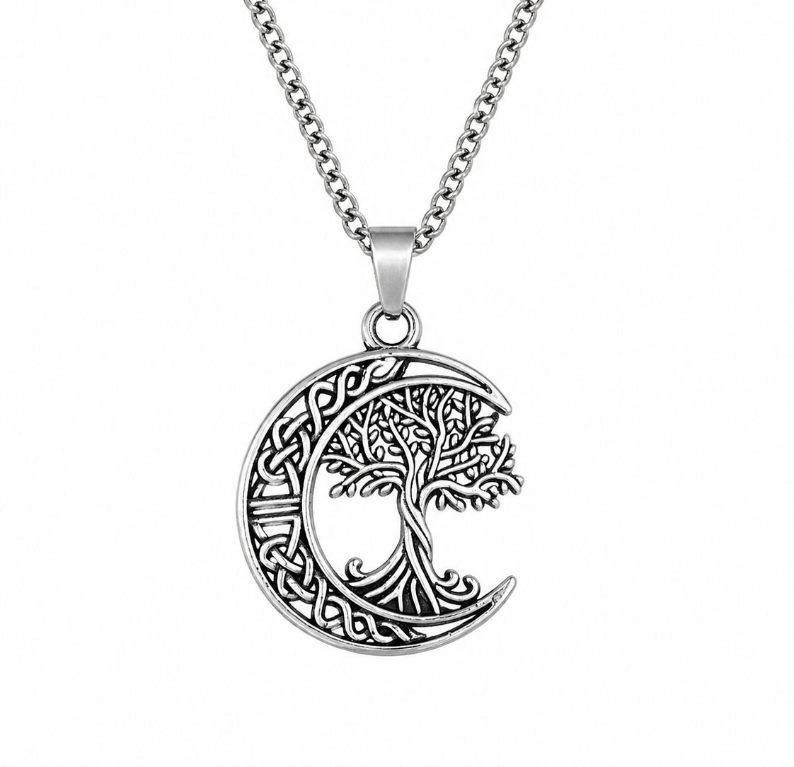 norse world tree in crescent moon