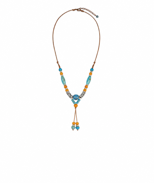 boho long beaded necklace