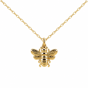 never give up bee necklace