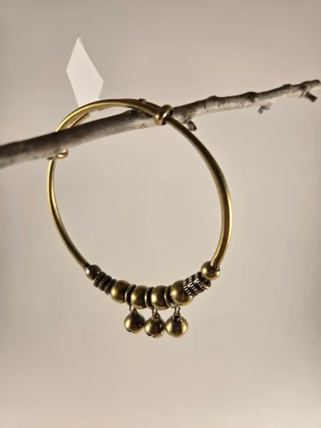 vintage copper bell bracelet