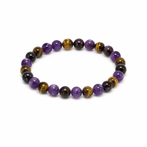 amethyst tiger's eye centering bracelet