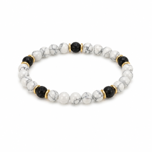 howlite & lava stone dream bracelet