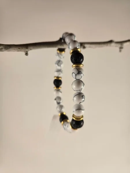 howlite & lava stone dream bracelet