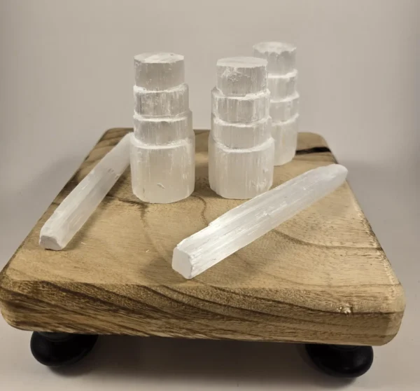 rough selenite tower