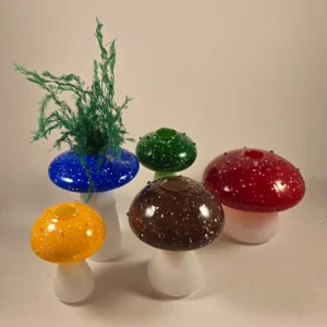 glass mushroom vase