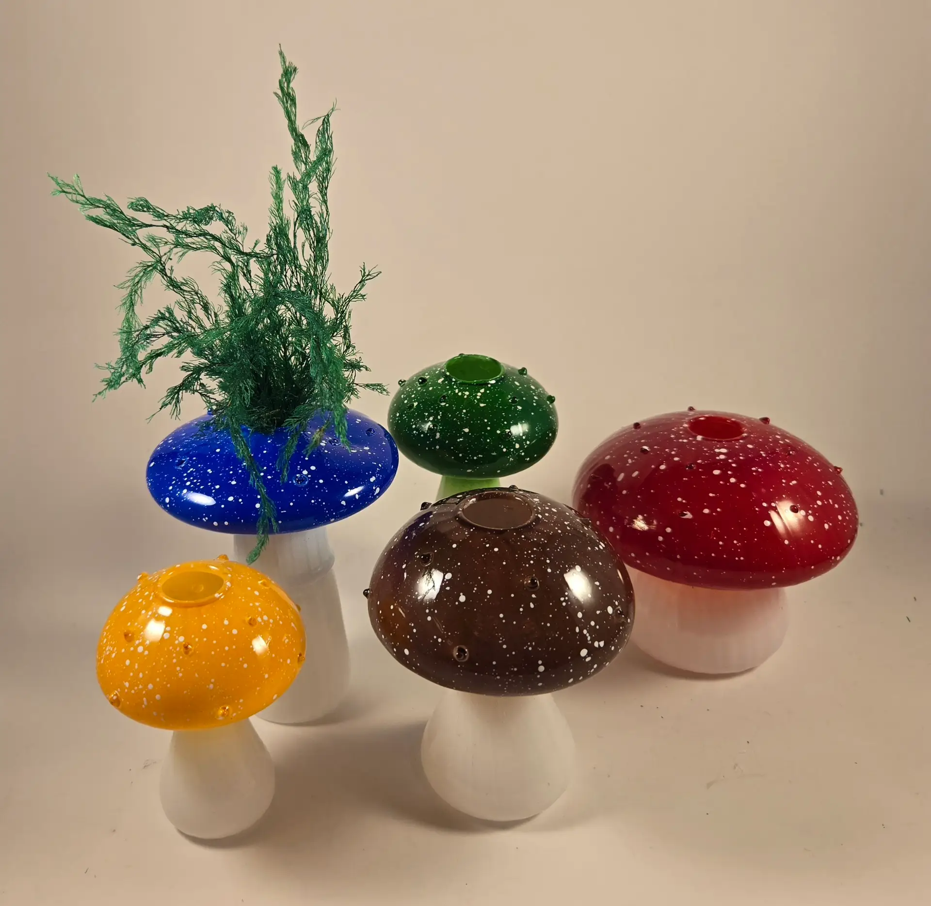 glass mushroom vase