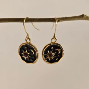 sun & moon earrings