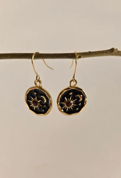 sun & moon earrings