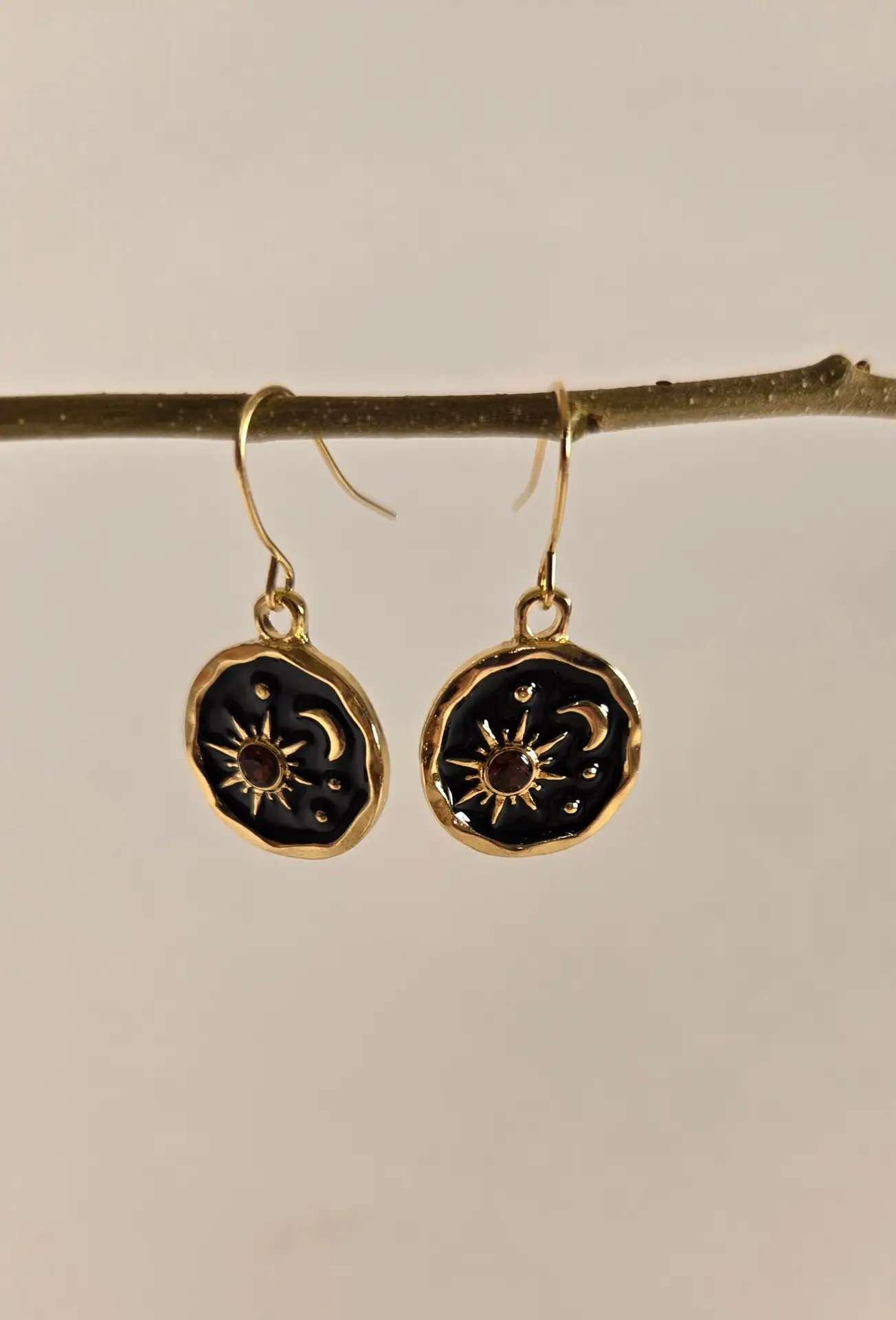 sun & moon earrings