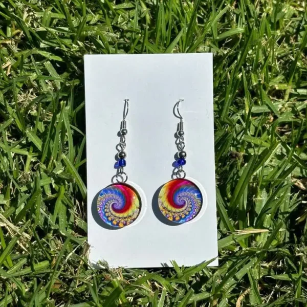 round peruvian spiral earring