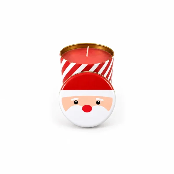 Santa Tin Peppermint Candle