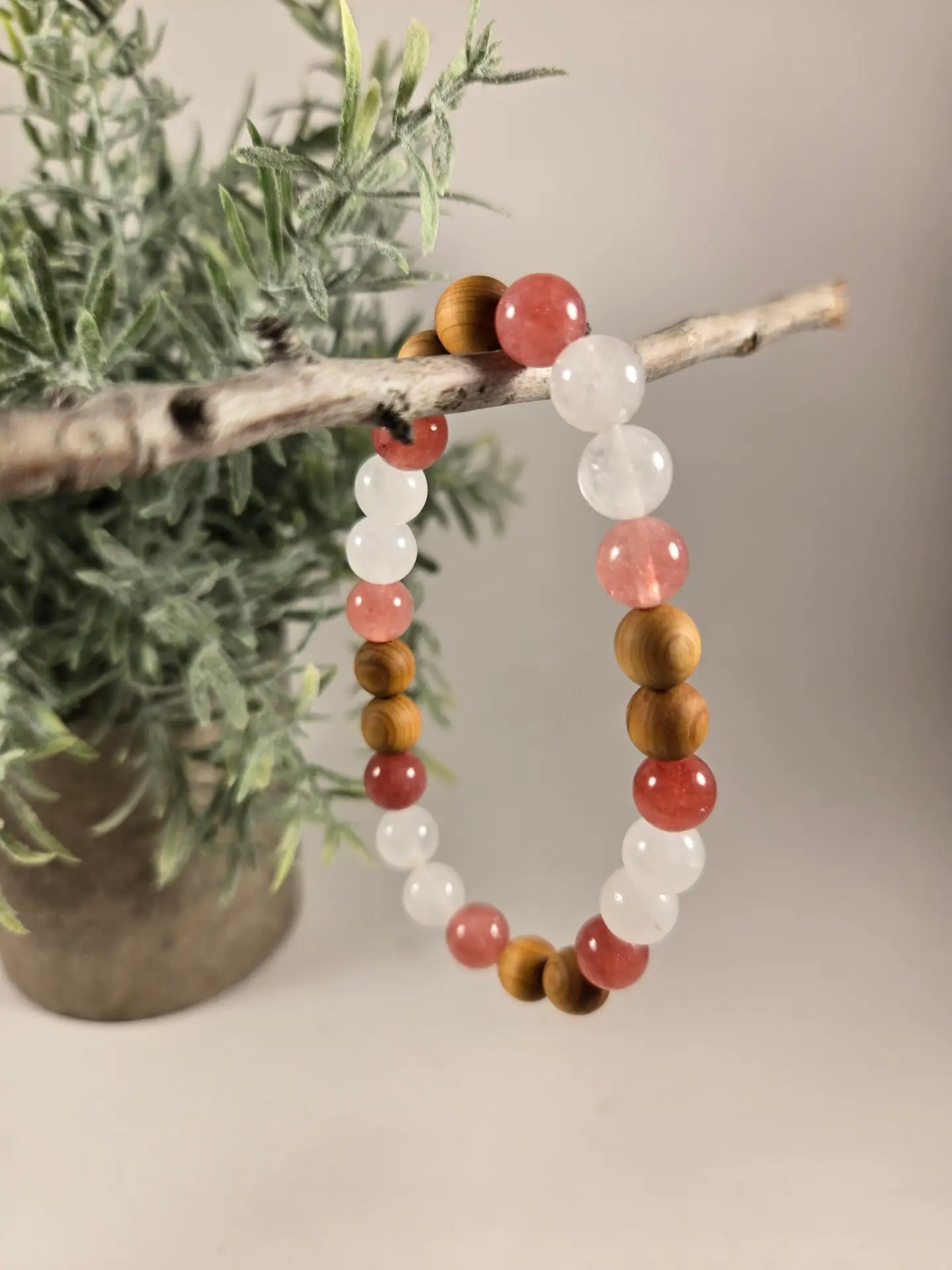 palo santo selenite bracelet