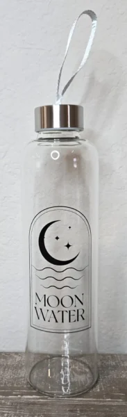 glass moon water bottle
