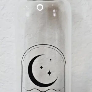 glass moon water bottle