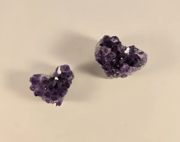 natural amethyst heart-shaped crystal