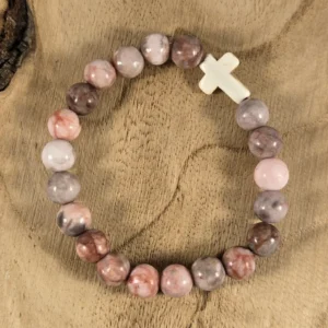 faith natural stone bracelet