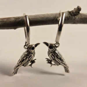 raven leverback earrings