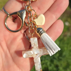 keyring - stone cross