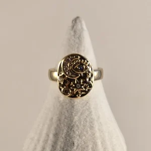star moon third eye ring