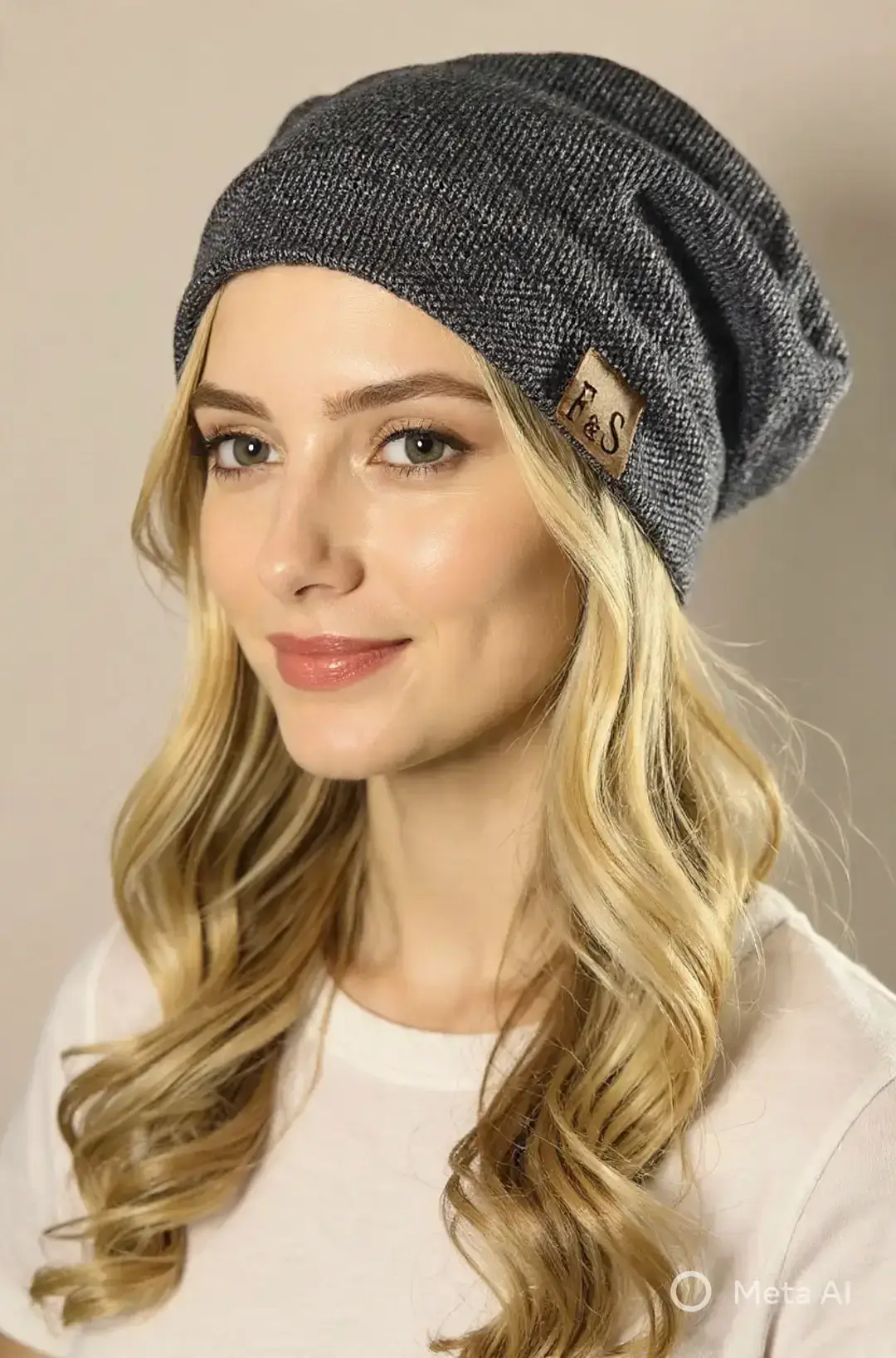 beanie - knit slouch