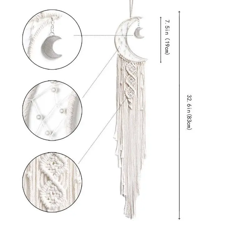 dreamcatcher - macramé moon - Image 2