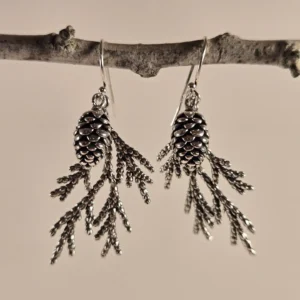 pine branch earrings