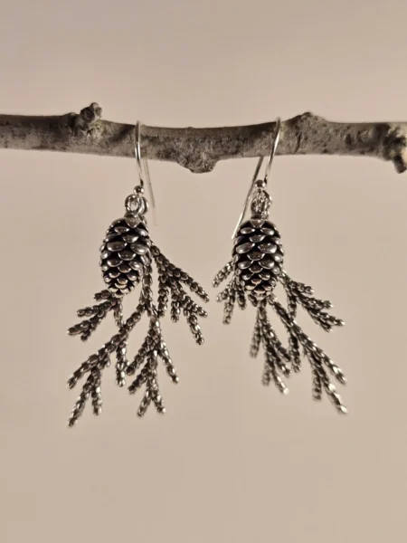 pine branch earrings