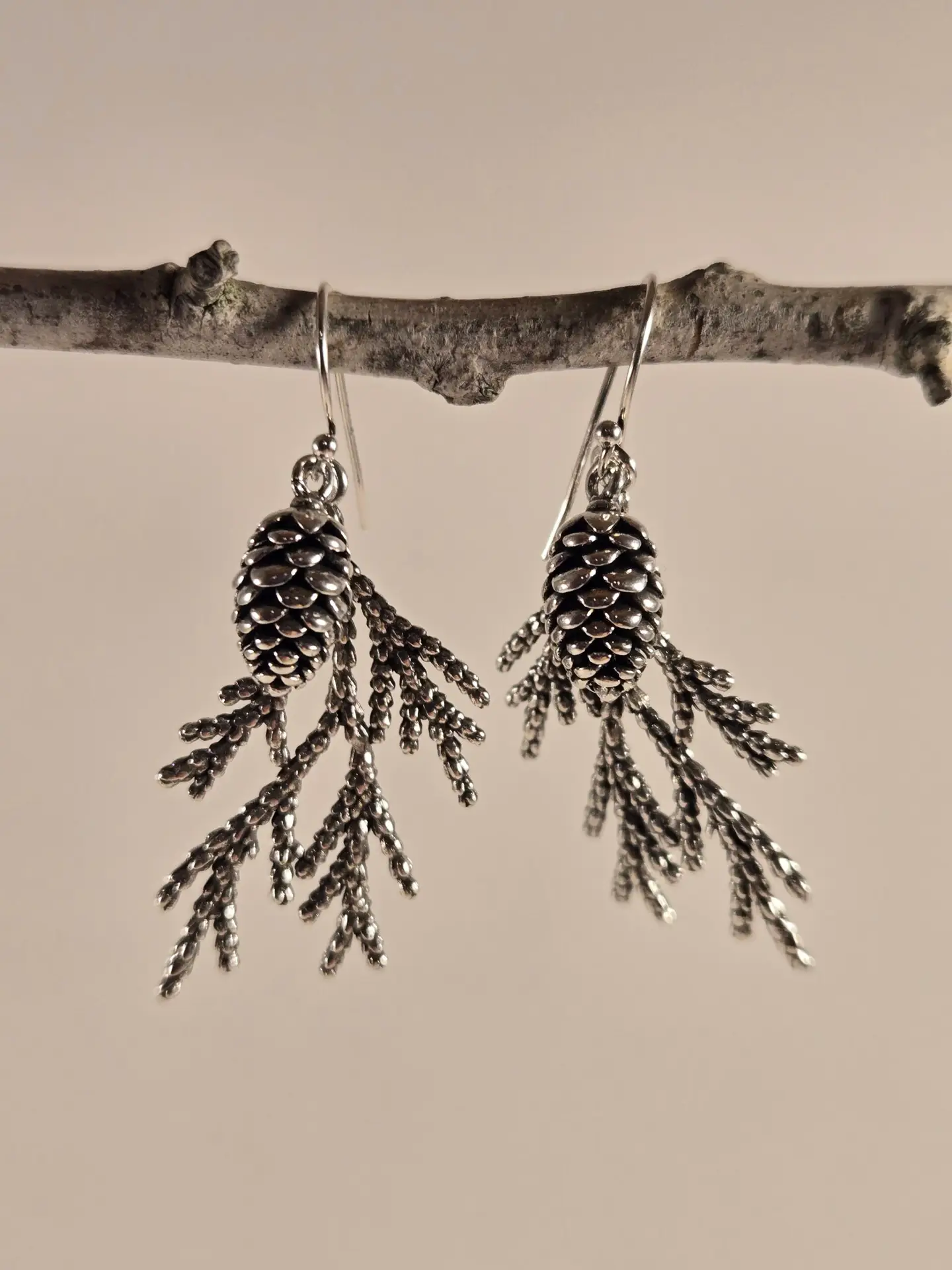 pine branch earrings