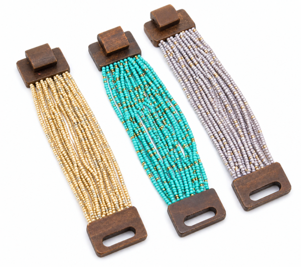 wide beaded bracelet