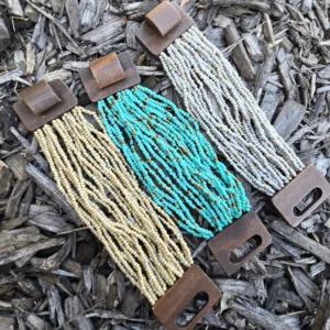 wide beaded bracelet