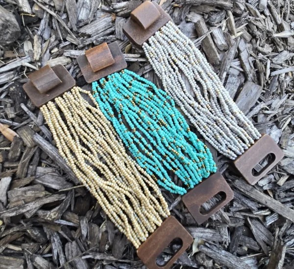 wide beaded bracelet