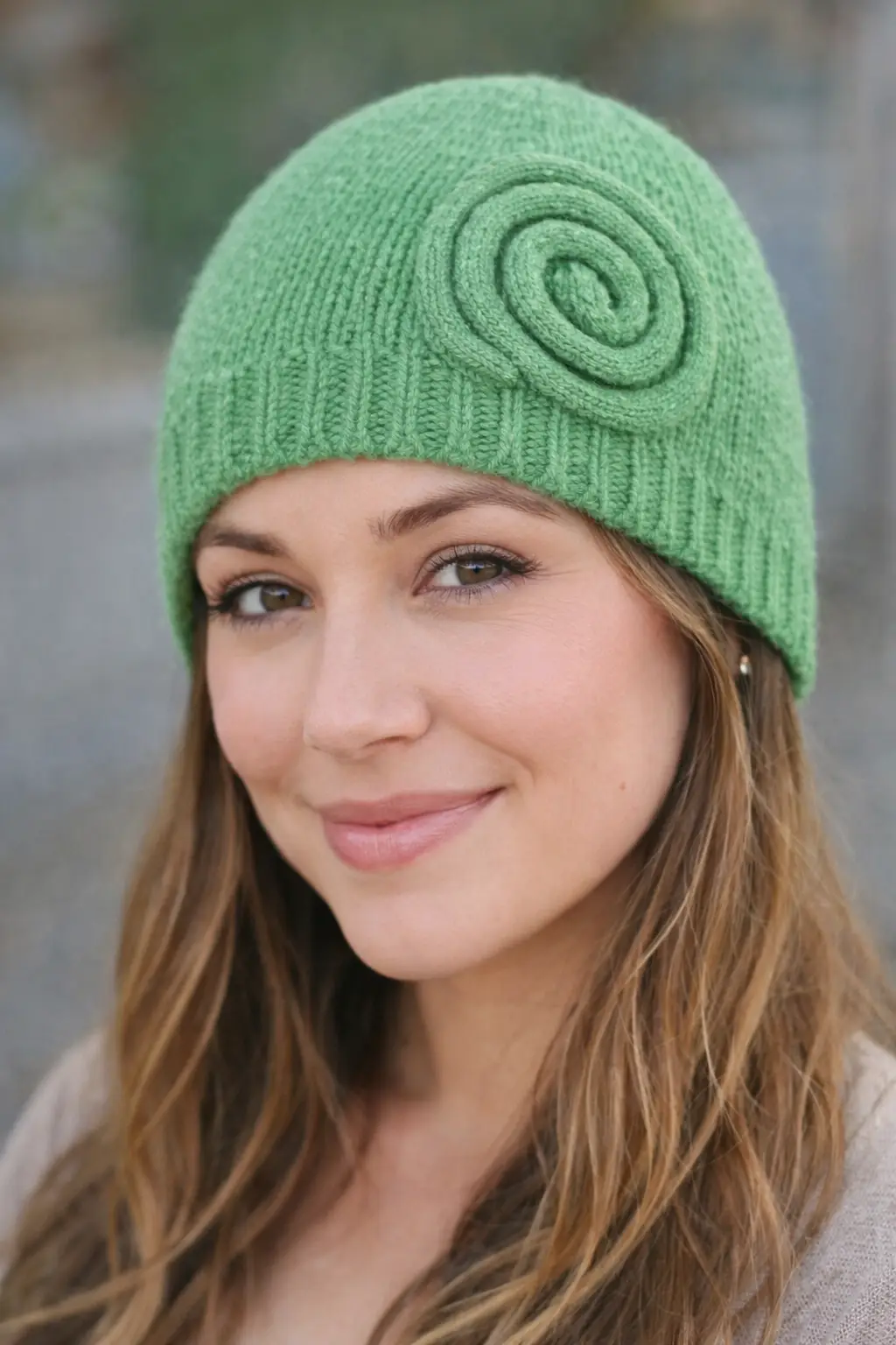 beanie - knit spiral