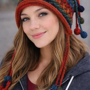beanie - knit boho