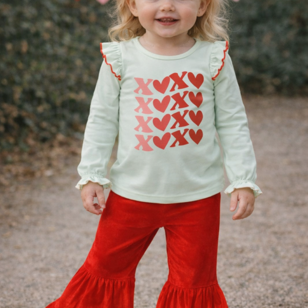 toddler velvet XOXO set